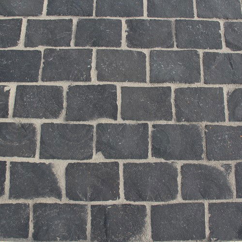 TB basalt Rion natuursteen keien Antraciet 14 x 20 x 5/7 cm - Gardenlux