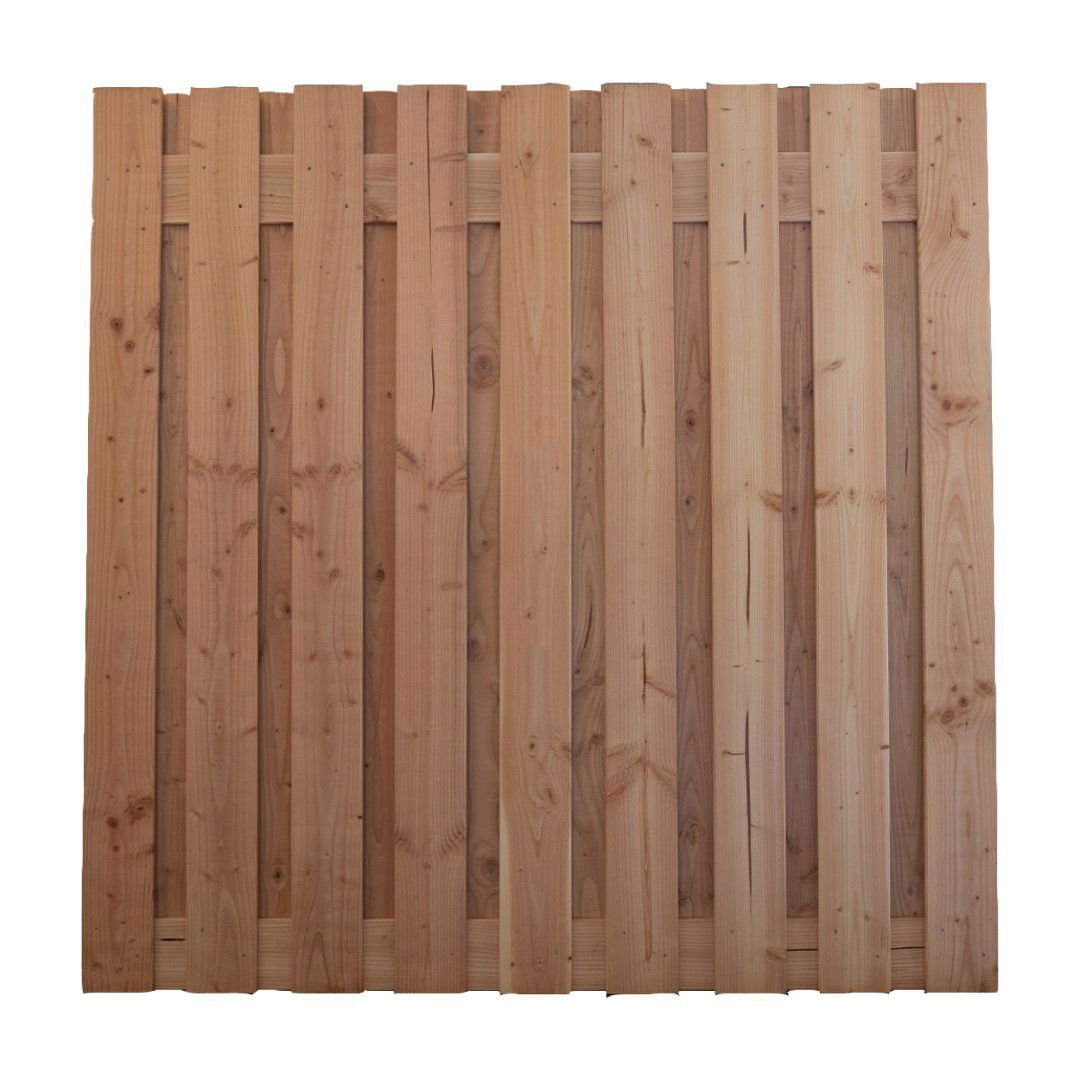 Minimale besteding! Betonschutting Constructie douglas scherm 19 planks/16mm geschaafd/onbehandeld/RVS geschroefd 180x180cm Alder - Gardenlux