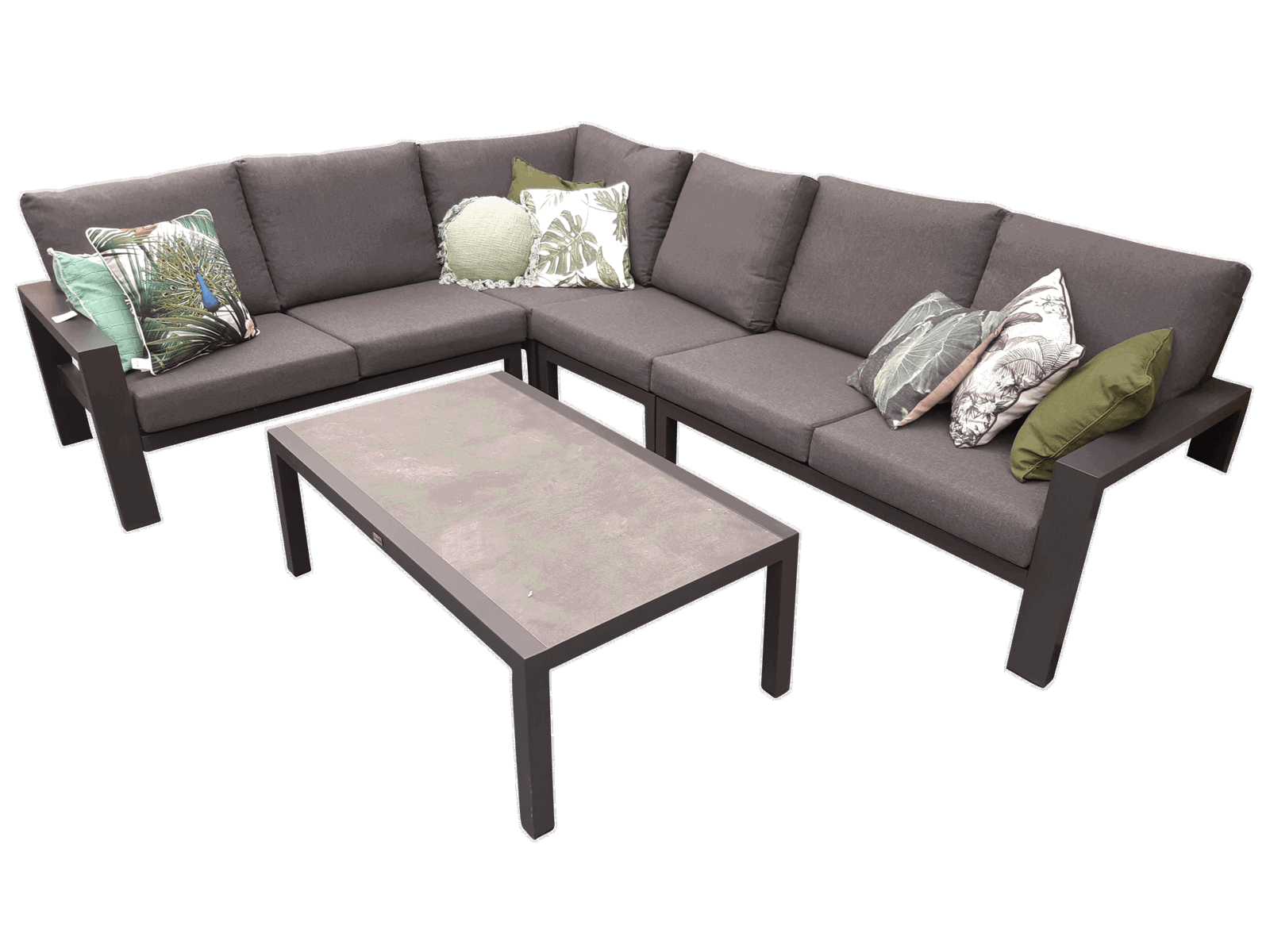 Benton loungeset met lage tafel 5 delig zwart Driesprong Collection