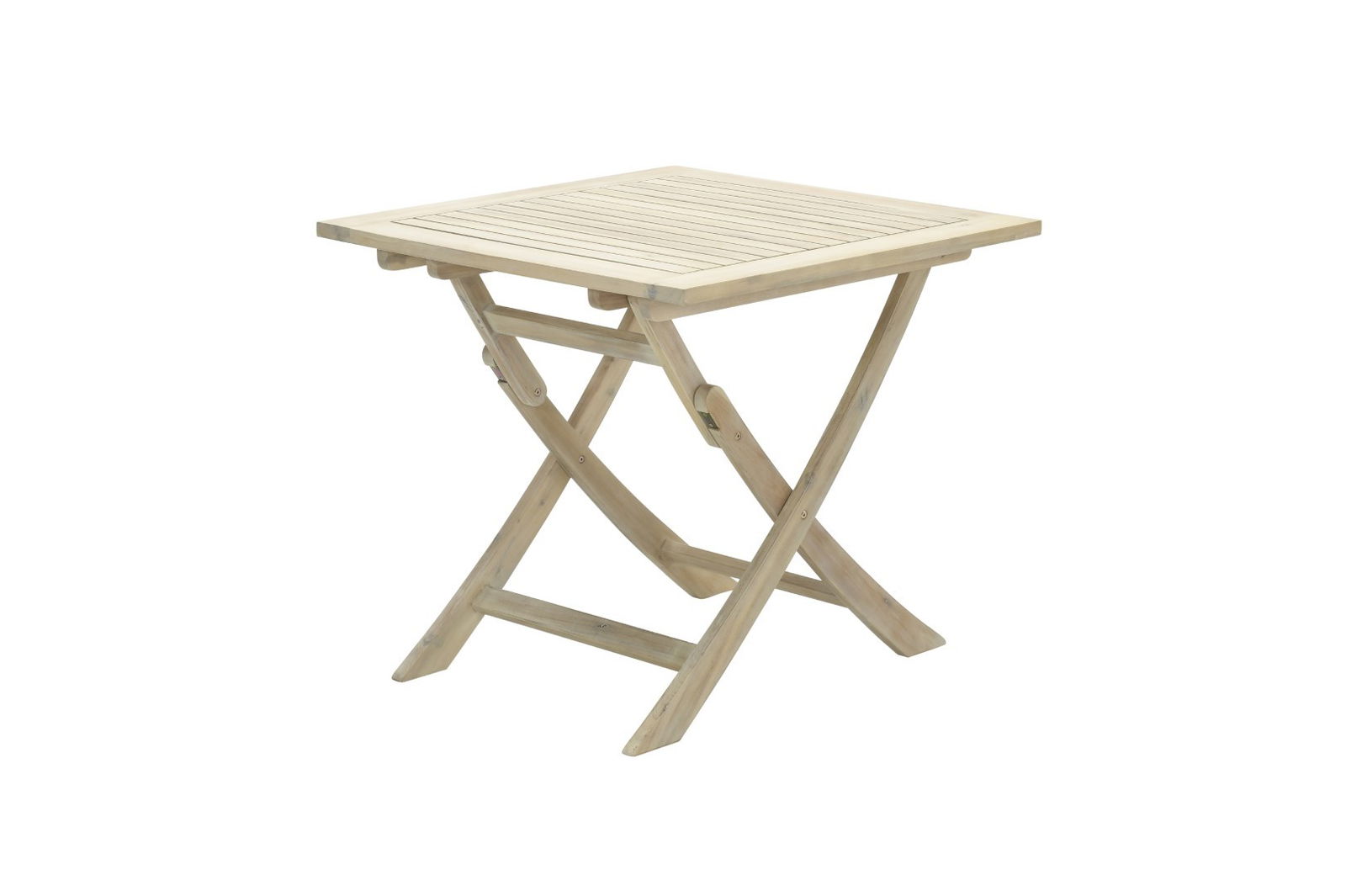 Kent vouwtafel 80x80xH72 acacia white wash Garden Impressions