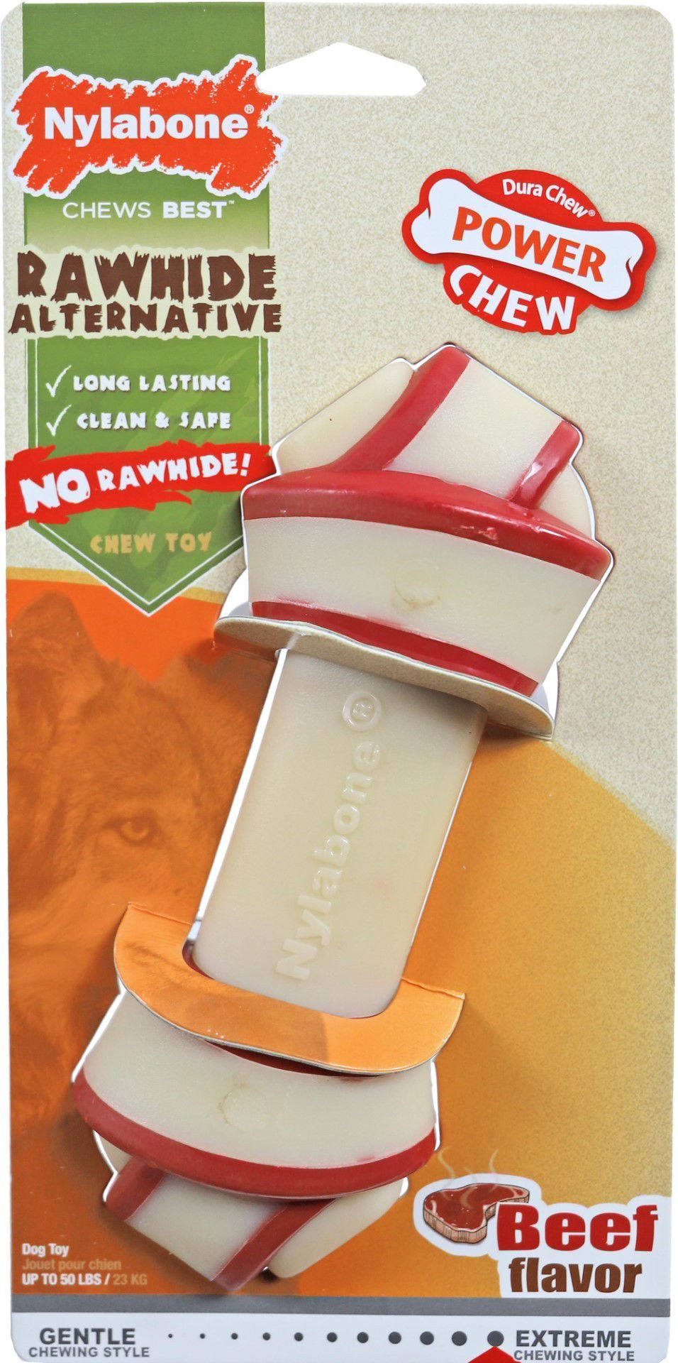 Nylabone Dura Chew Rawhide alternative beef giant NRKG104 tot 23 kg Gebr. de Boon