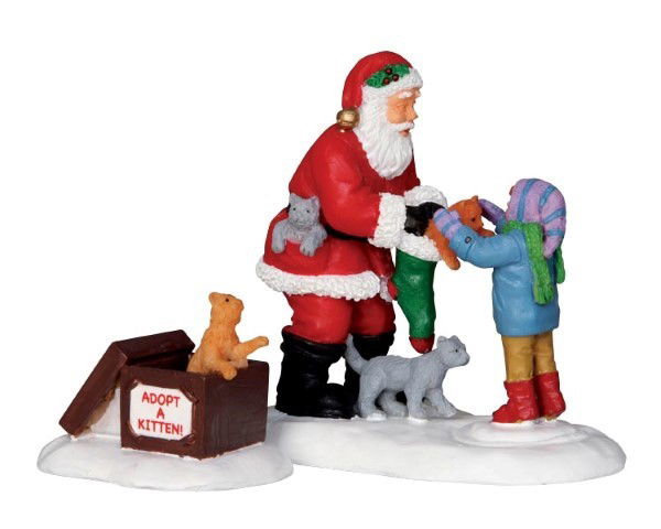 Santa and kittens - LEMAX