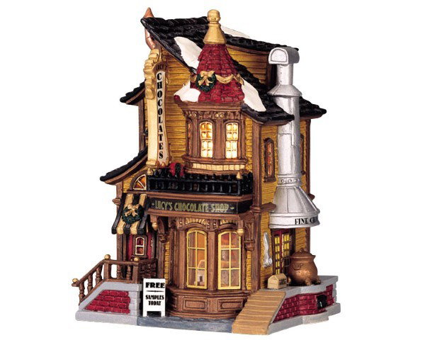 Kersthuisje Lucy's chocolate shop LED LEMAX - Lemax