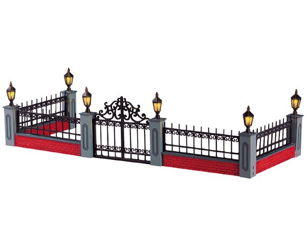 Kerstfiguur Lighted wrought iron fence LEMAX - Lemax