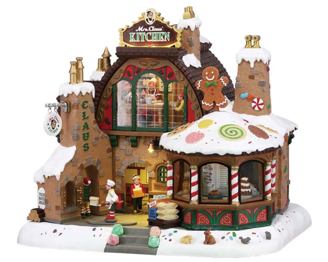 Kerstfiguur Mrs. Claus kitchen with 4.5v adaptor LEMAX - Lemax
