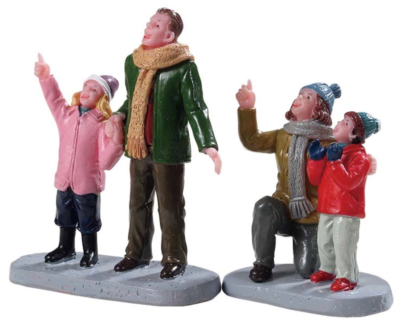 Kerstfiguur People admiring fireworks set of 2 LEMAX - Lemax