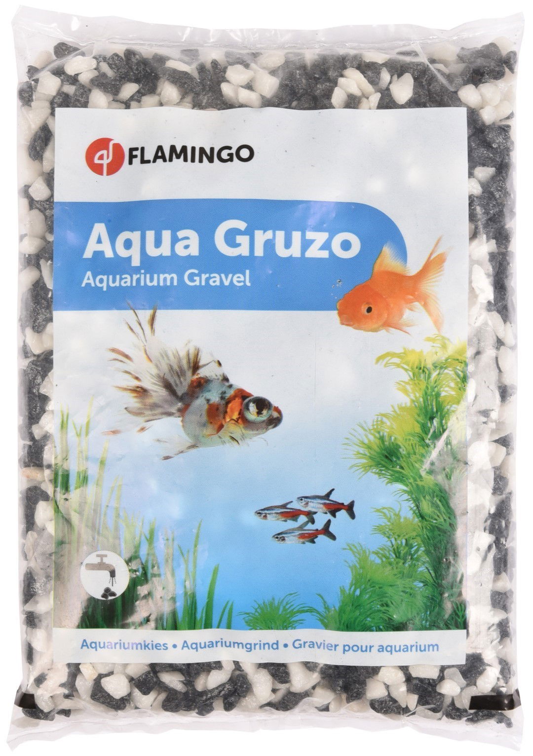 Grind gruzo zwart 1kg Flamingo