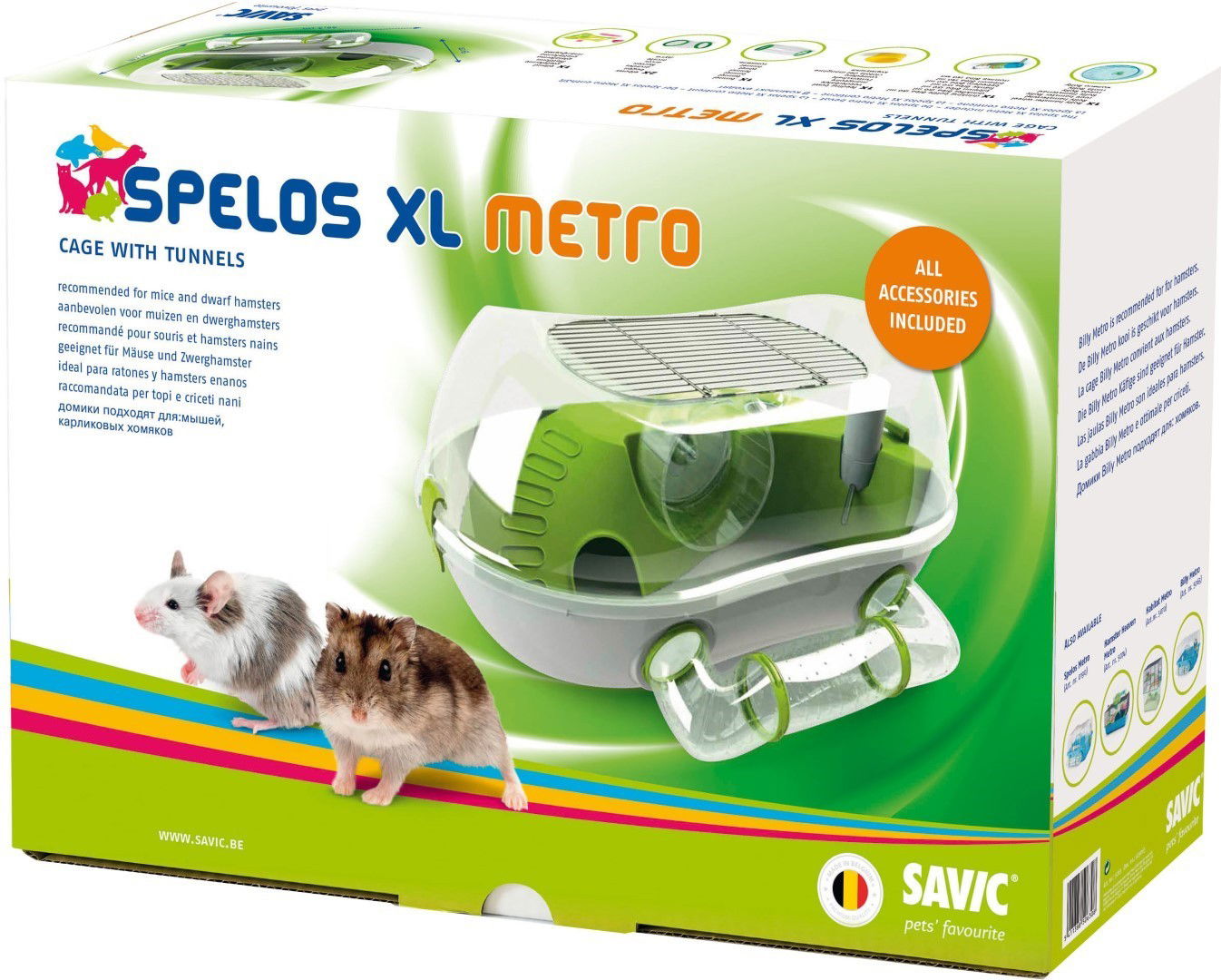 Savic hamsterkooi Spelos XL metro lichtgrijs Gebr. de Boon