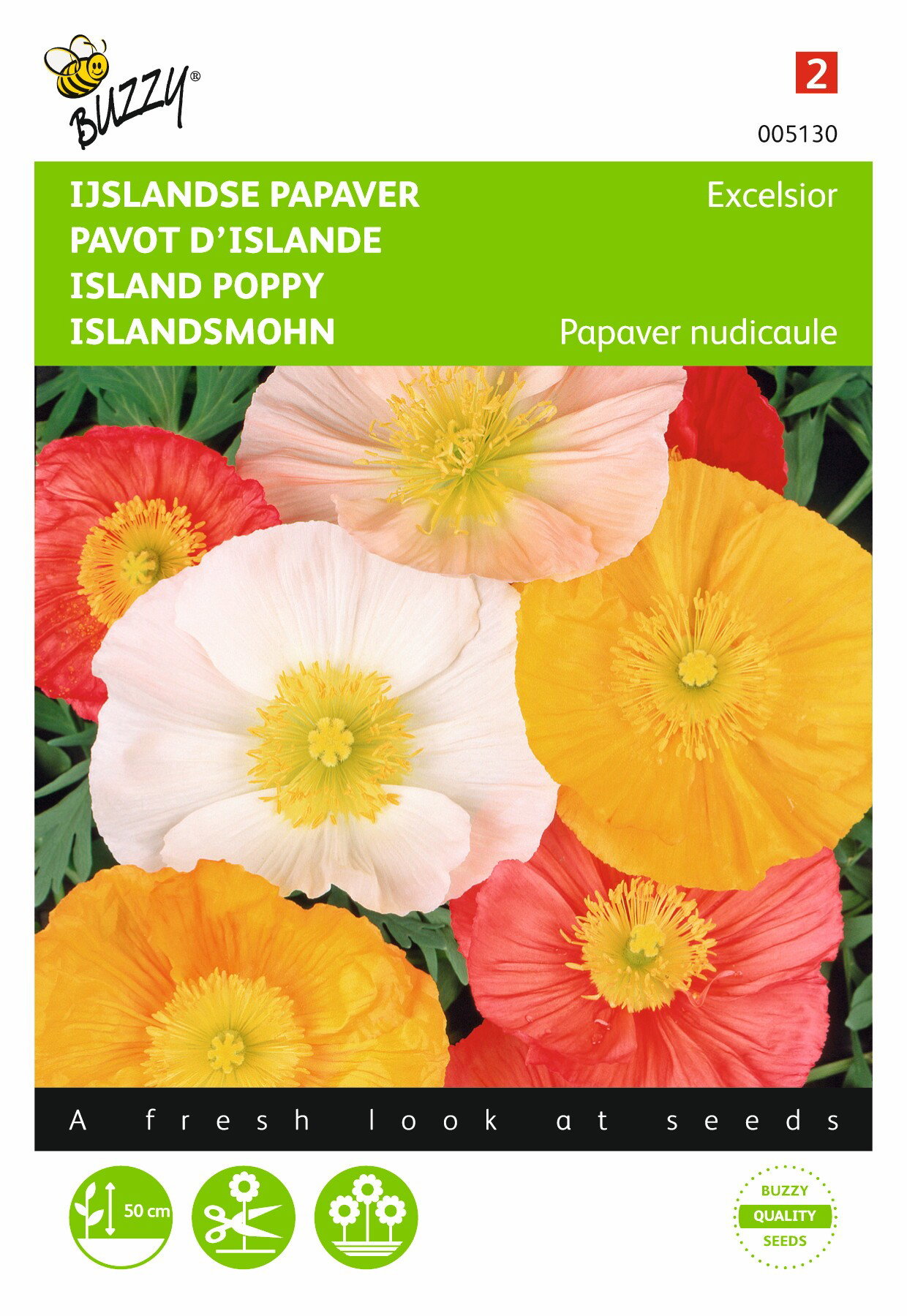 Agrandir l'image de Zaden Papaver IJslandse Excelsior gemengd Buzzy https://cdn.warentuin.nl/media/catalog/product/1/7/1778711117051305_buzzy_seeds_tuinzaden_buzzy_papaver_ijslandse_excelsior_gemeng_b11c.jpeg