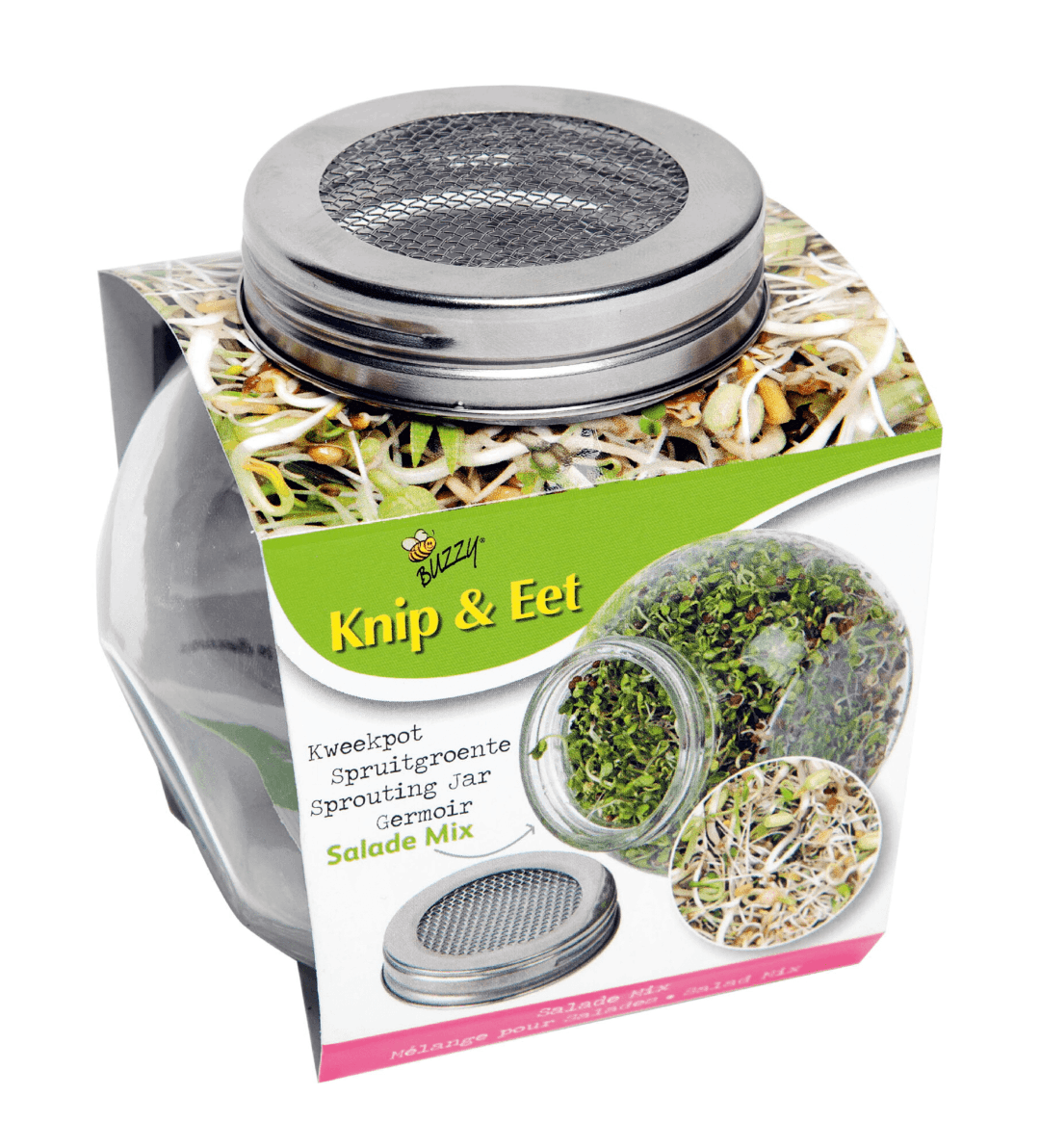 Spruitgroente salademix glazen pot Tuinplus - Tuinplus