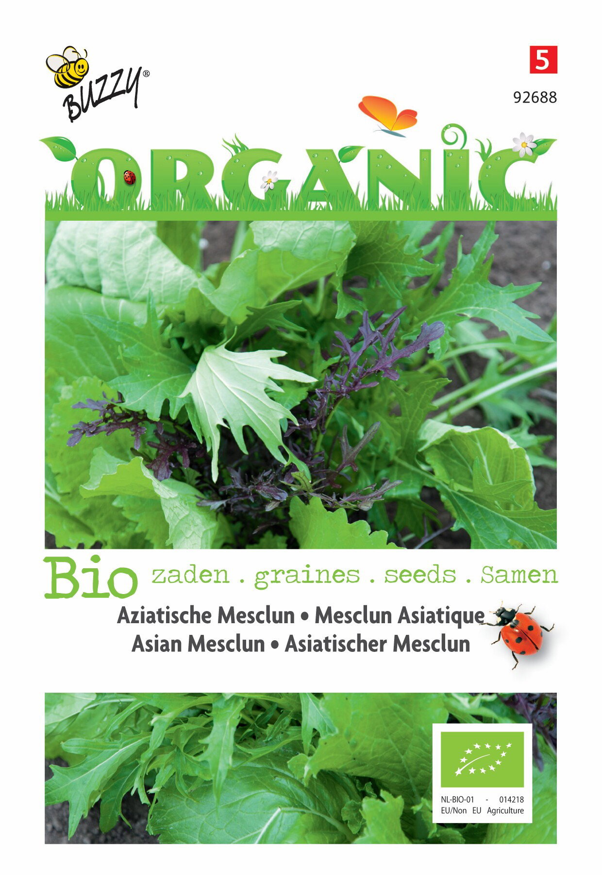 Zaden Organic Aziatische Mesclun (BIO) Buzzy - Buzzy