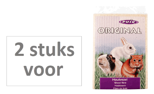 2 stuks! Houtvezels 4 kg PUIK