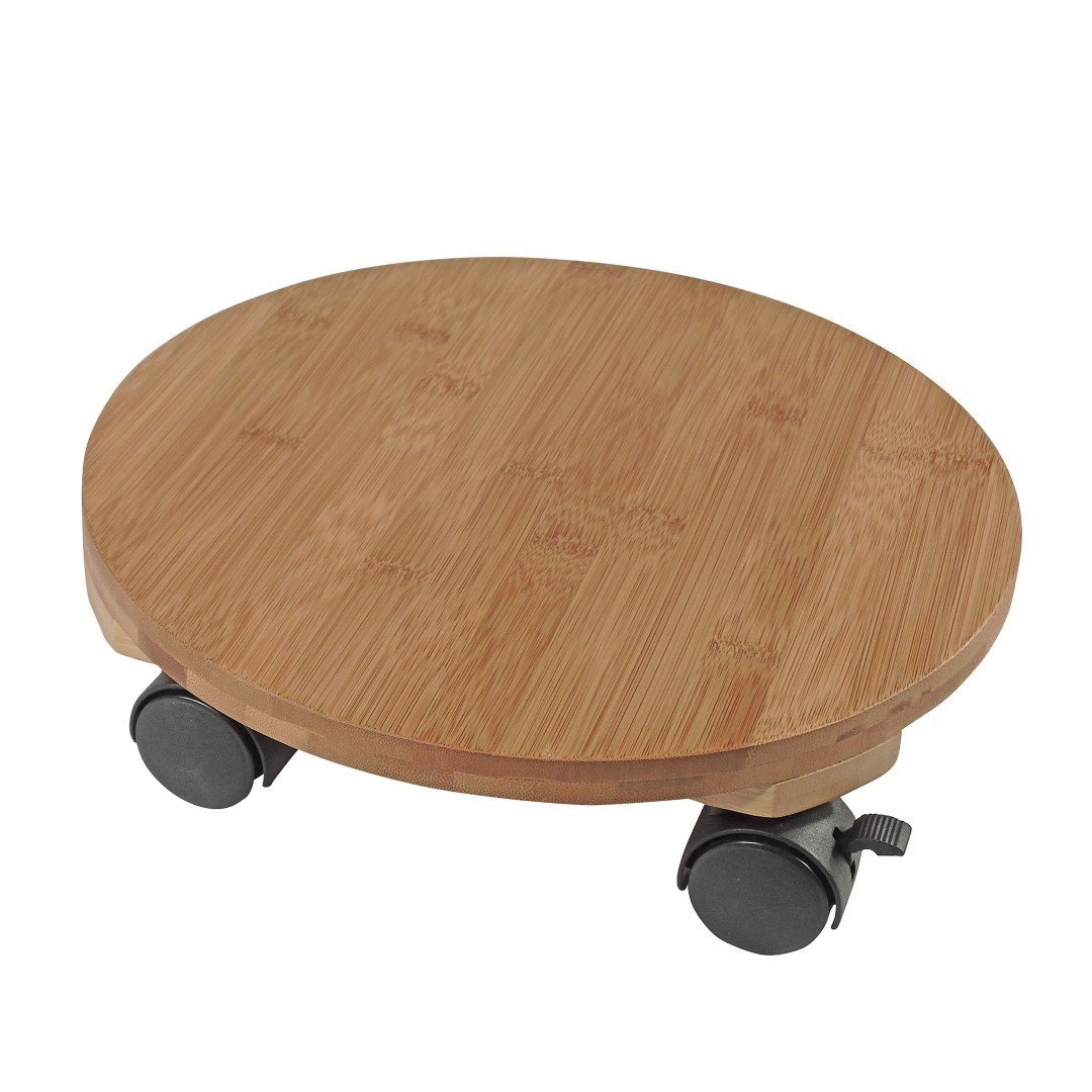 Nature Planttrolley WPC bamboe naturel H8 x 30 cm – natuurlijk