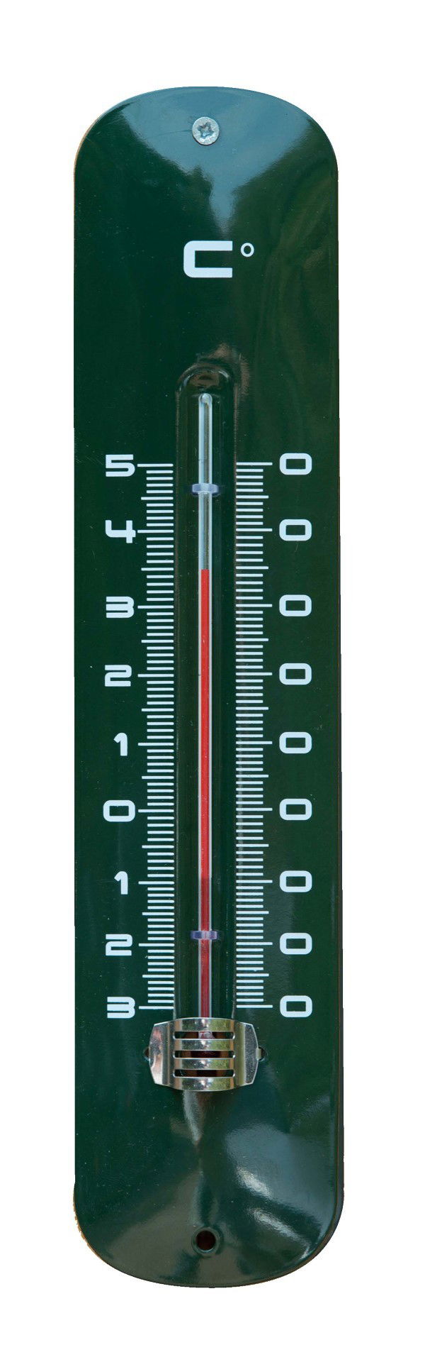 Muurthermometer metaal groen 30x6,5x1 cm Nature