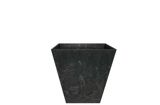 Bloempot Pot Ella zwart 15 x 15 cm Artstone