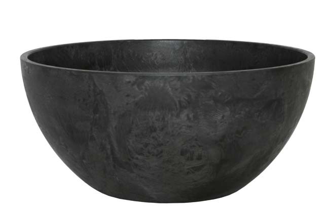 Bloempot Bowl Fiona zwart 31 x 15 cm Artstone