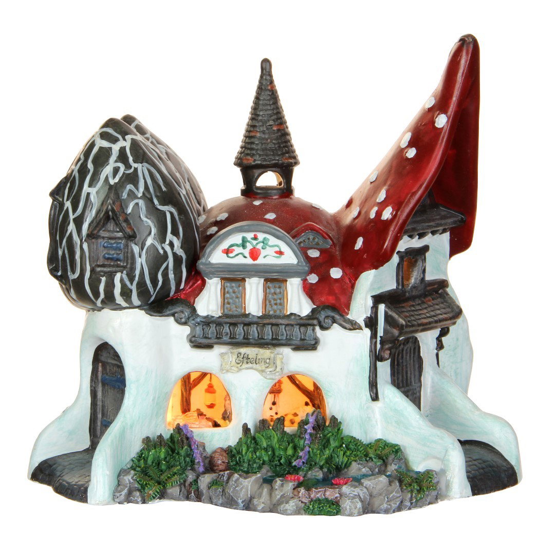 Kersthuisje huis van de kabouters 19x16x17 cm Luville - Luville