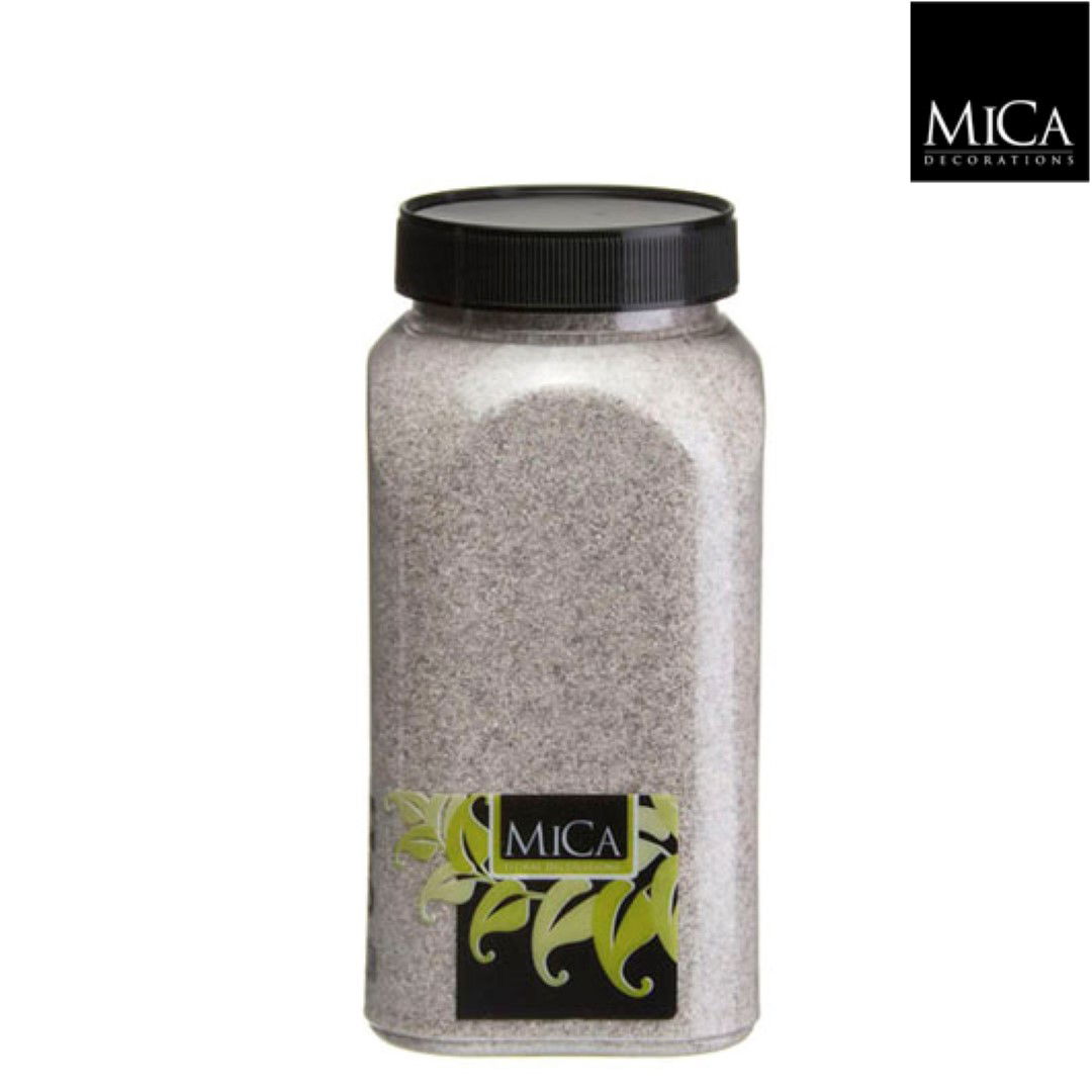 Zand lichtgrijs fles 1 kilogram Mica Decorations