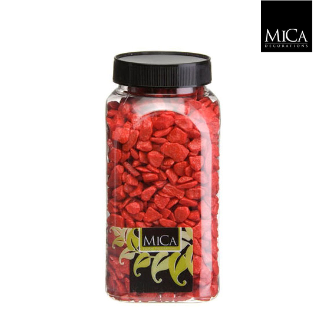 Marbles rood fles 1 kilogram Mica Decorations