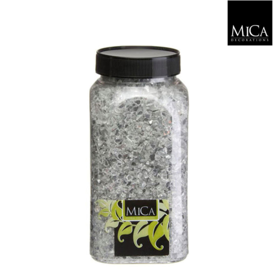 Spiegelglas transparant fles 1 kilogram Mica Decorations