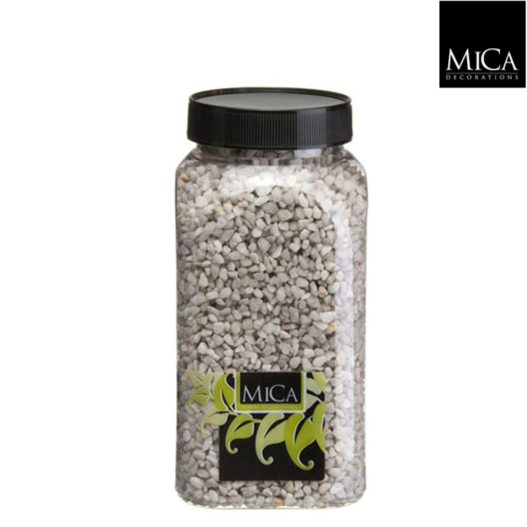 Gravel lichtgrijs fles 1 kilogram Mica Decorations