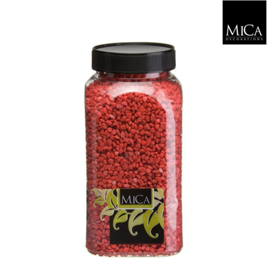 Gravel rood fles 1 kilogram Mica Decorations