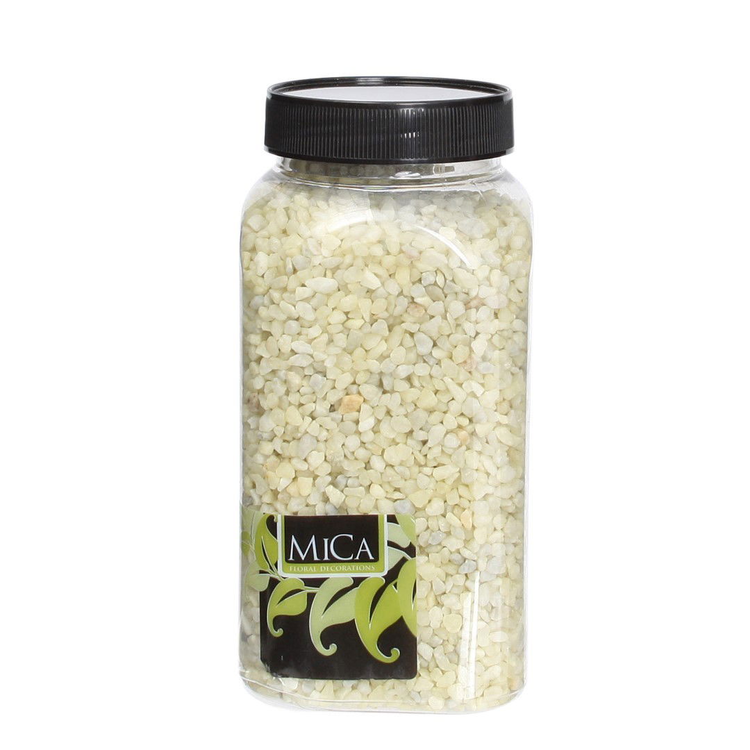 Gravel lichtgeel fles 1 kilogram Mica Decorations