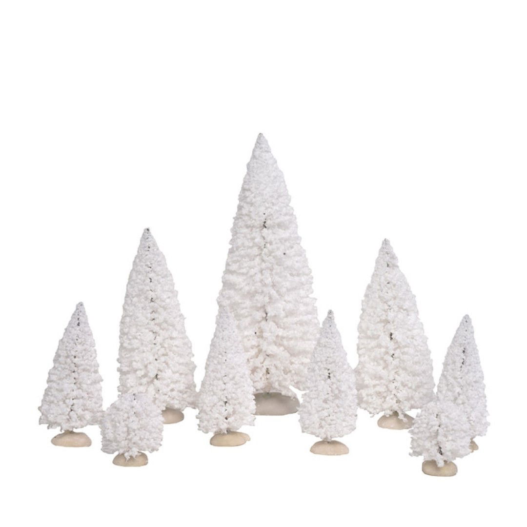 Tree white set of 9 Luville