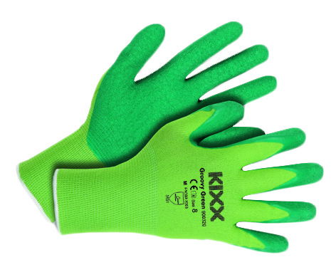 Tuinhandschoen Groovy Green maat M ofwel 8 KIXX