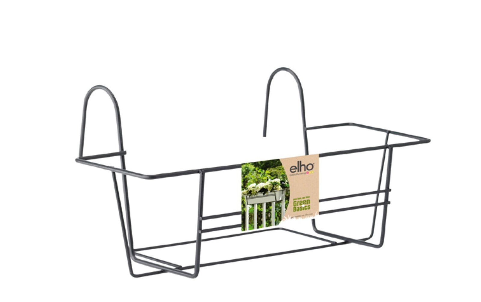 Green basics balkonrek 50 cm antraciet elho - Elho