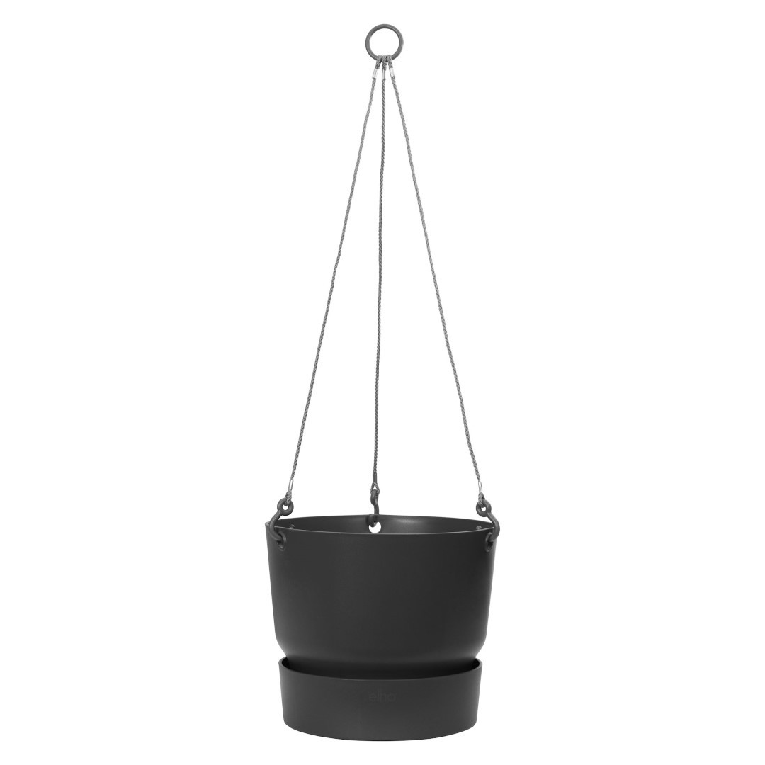 Greenville hangschaal 24 bloempot living black buiten dia. 23,9 x h 20,3 cm elho - Elho