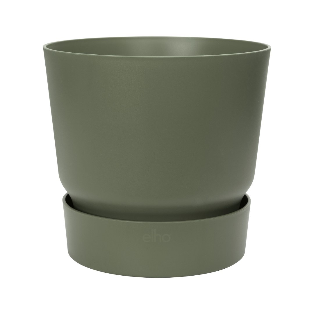 Elho Greenville rond 25 bloempot blad groen buiten dia. 24,48 x h 23,31 cm