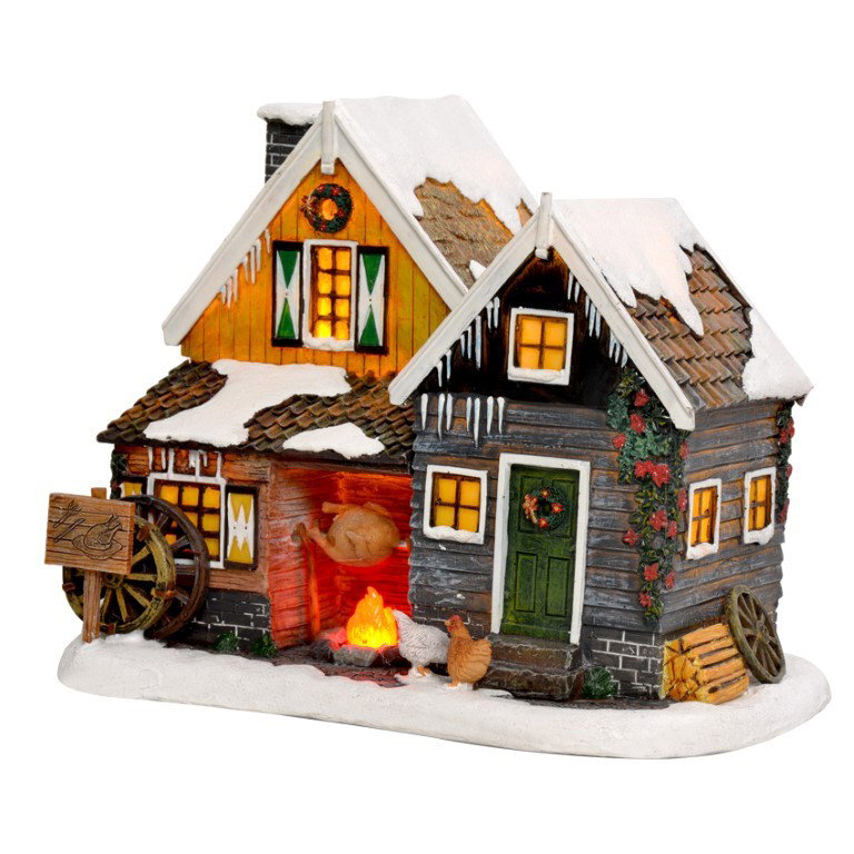 Weihnachten Hütte Huhn Bauernhof cukeleku LED