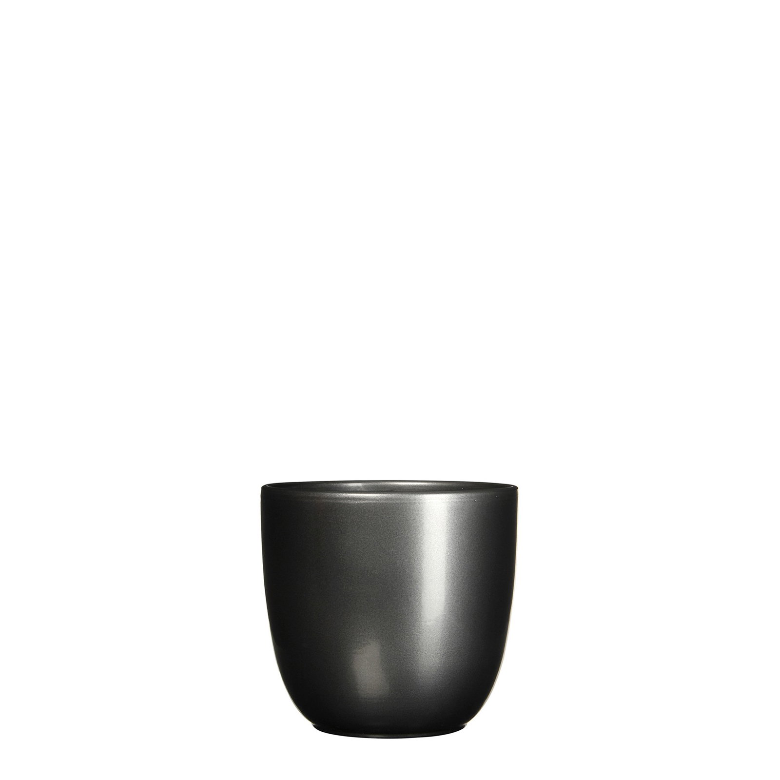 Mica decorations Bloempot Pot rond es/10.5 tusca 11 x 12 cm antraciet Mica – zwart
