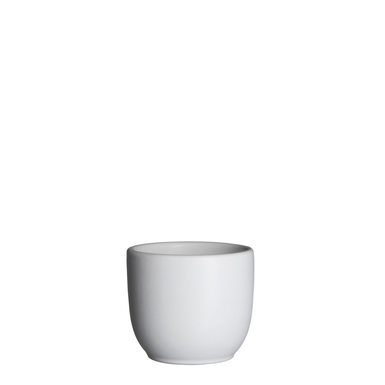Bloempot Pot rond tusca 6.5 x 7.5 cm wit mat Mica - Mica decorations