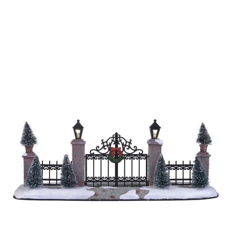 Kerstfiguur hek met poort LED Luville - Luville
