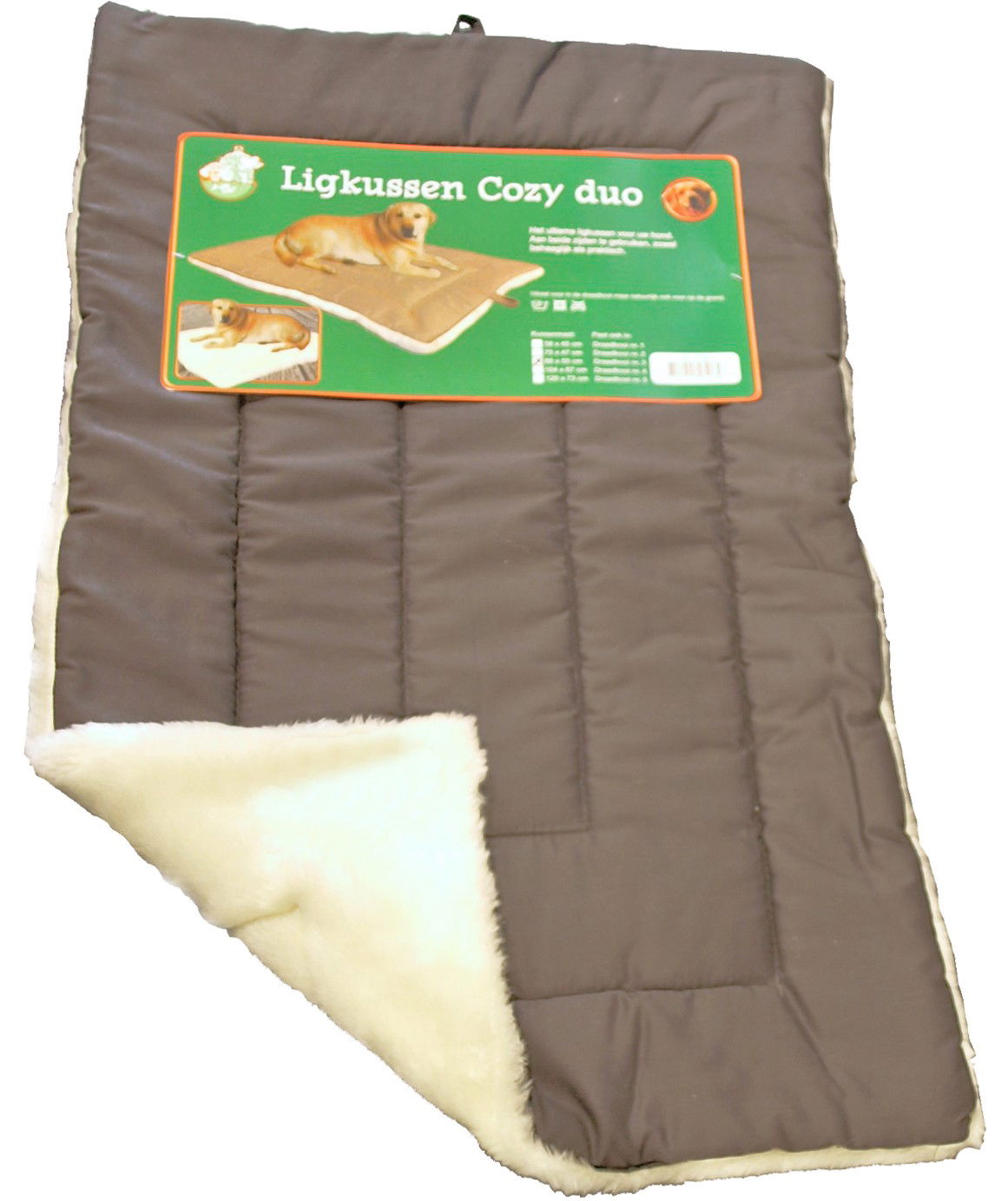 Ligkussen cozy duo grijs wit 104 x 67 cm - Gebr de boon