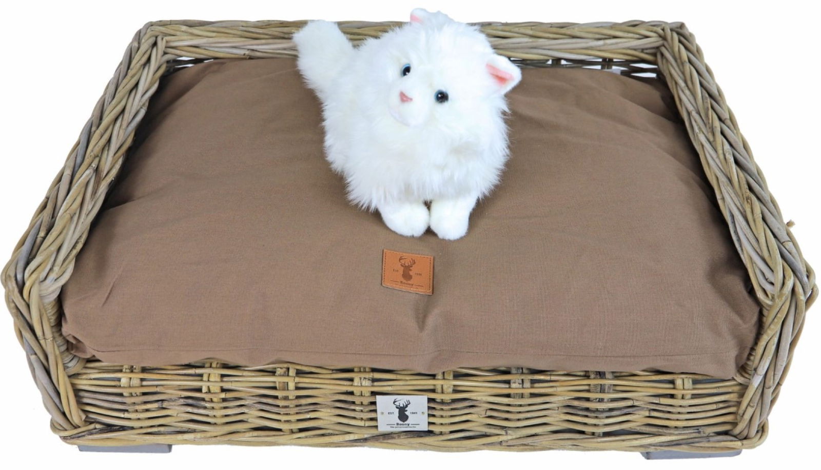 Boony Est 1941 ligkussen basic brown 70x50 cm - Gebr de boon