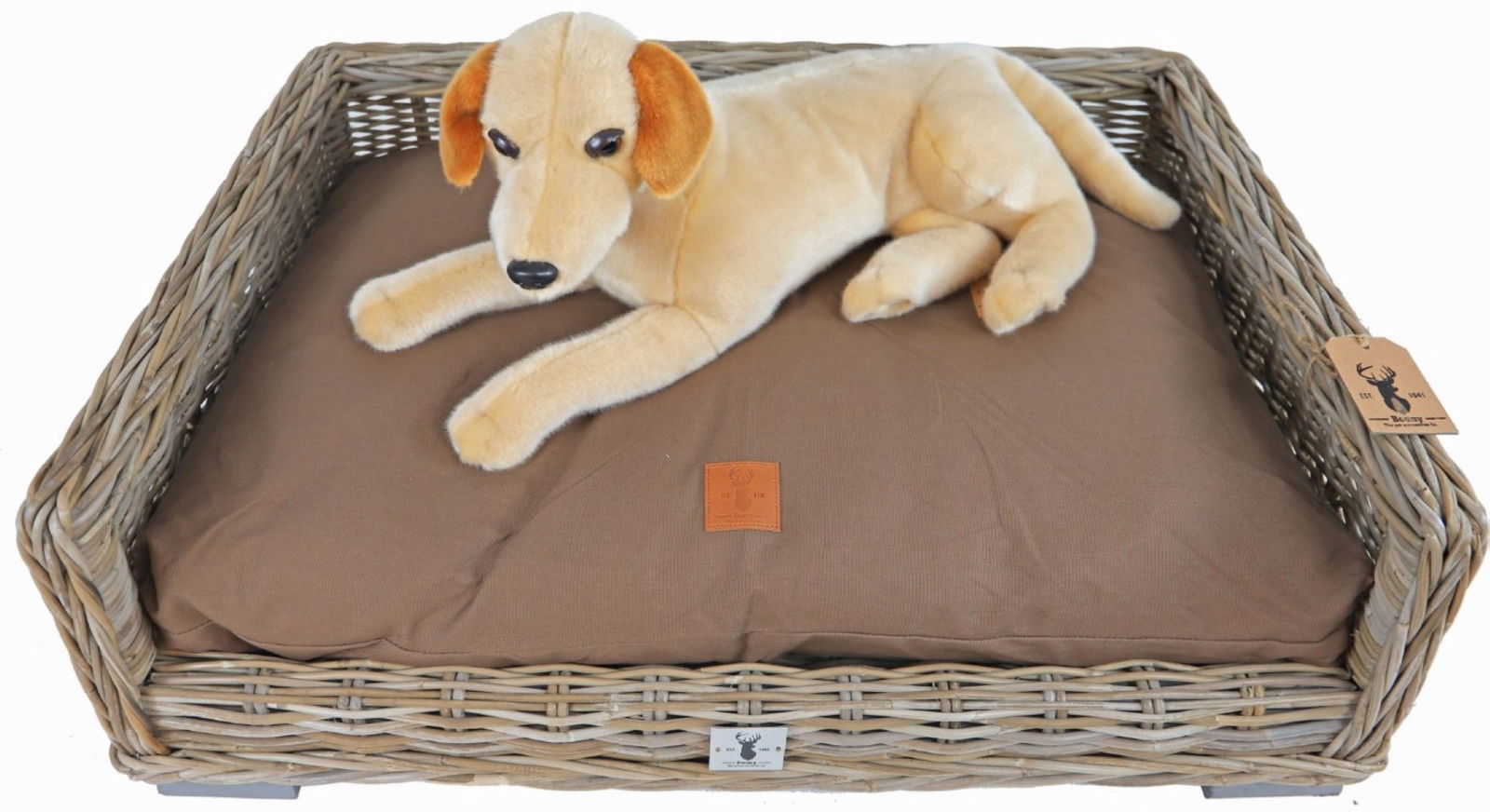 Boony Est 1941 ligkussen basic brown 85x60 cm - Gebr de boon