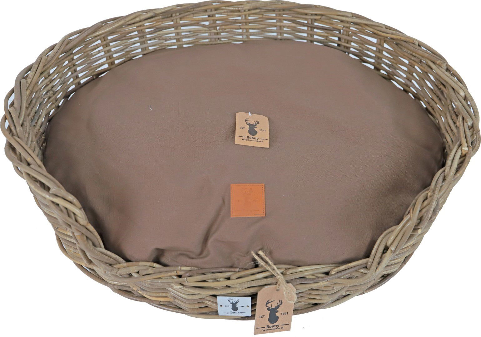 Boony Est 1941 ligkussen ovaal basic brown 75 cm - Gebr de boon
