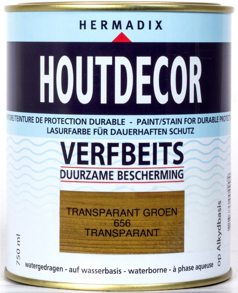 Hermadix Houtdecor 656 transparant groen 750 ml