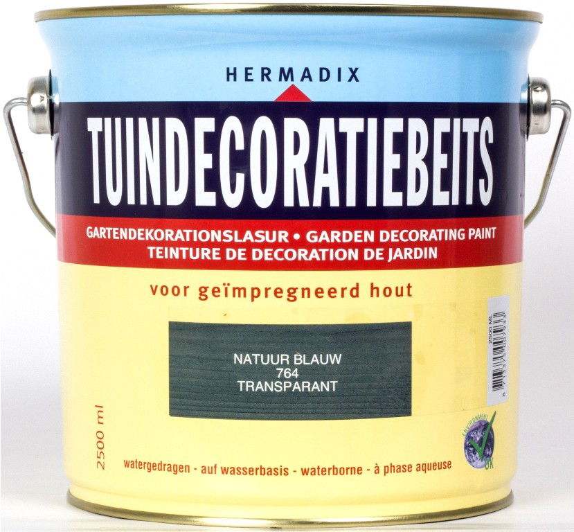 Tuindecoratiebeits 764 natuur blauw 2500 ml Hermadix