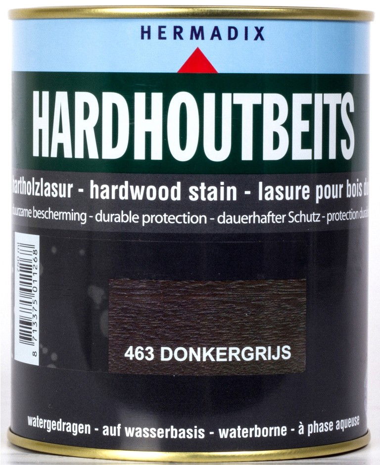 Hardhoutbeits 463 donker grijs 750 ml Hermadix