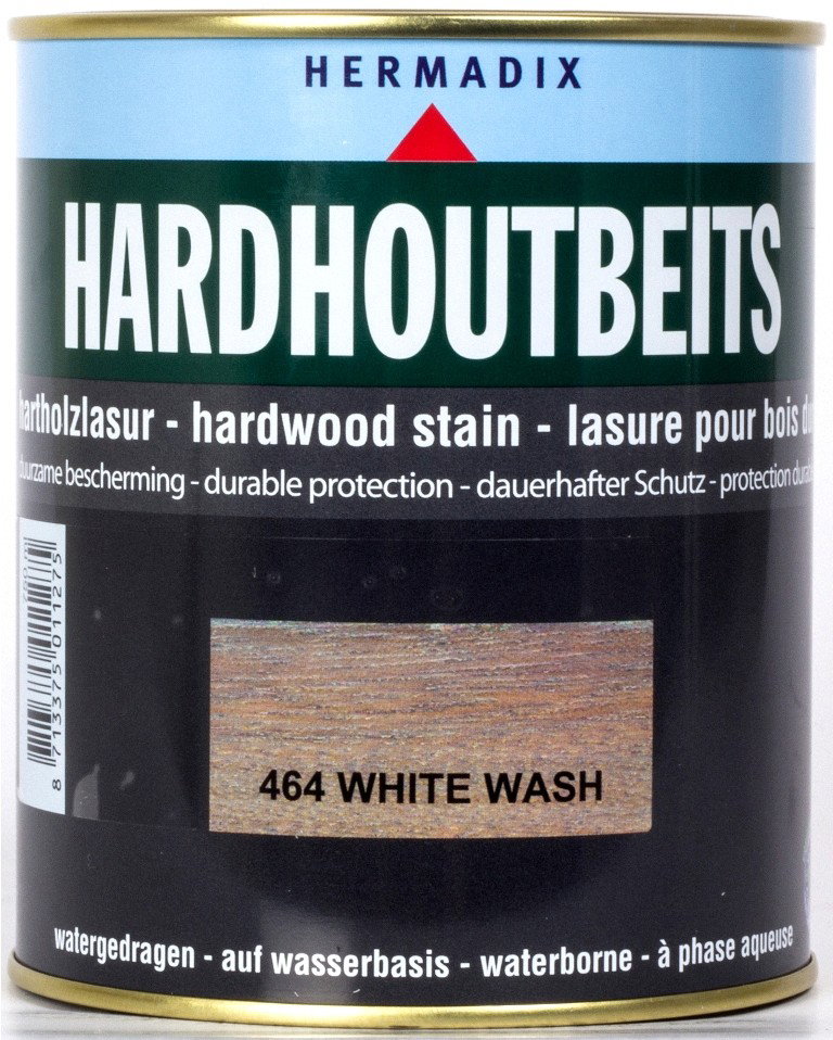 Hermadix Hardhoutbeits 464 white wash 750 ml – wit