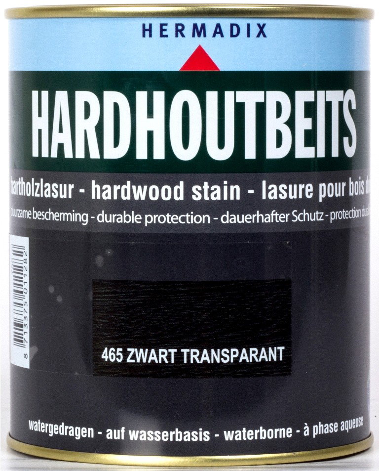 Hardhoutbeits 465 zwart transparant 750 ml Hermadix - Hermadix
