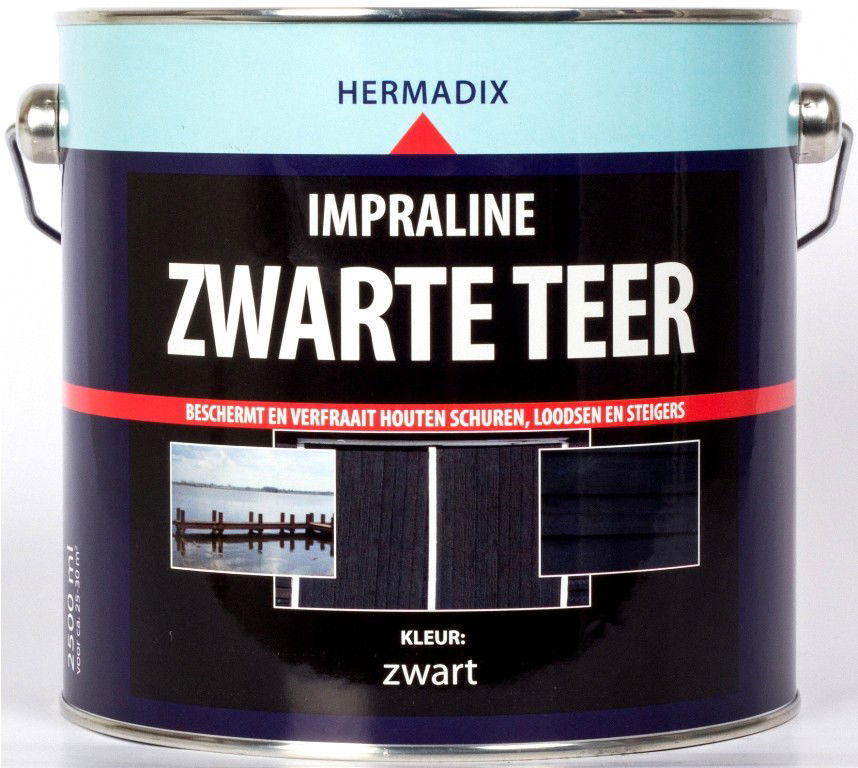 Impraline zwarte teer 2500 ml Hermadix