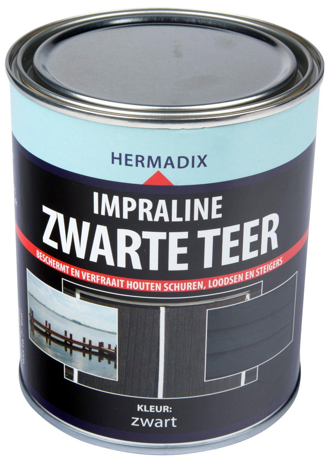 Hermadix Impraline zwarte teer 750 ml – zwart