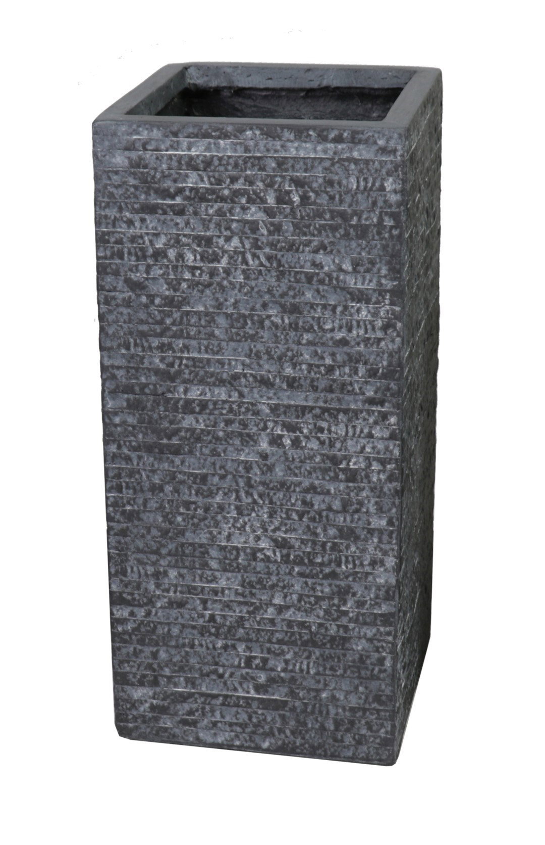 Bloempot Pot kubus hoog b23h51 grafiet Fiberclay clayfibre MCollections - Mcollections
