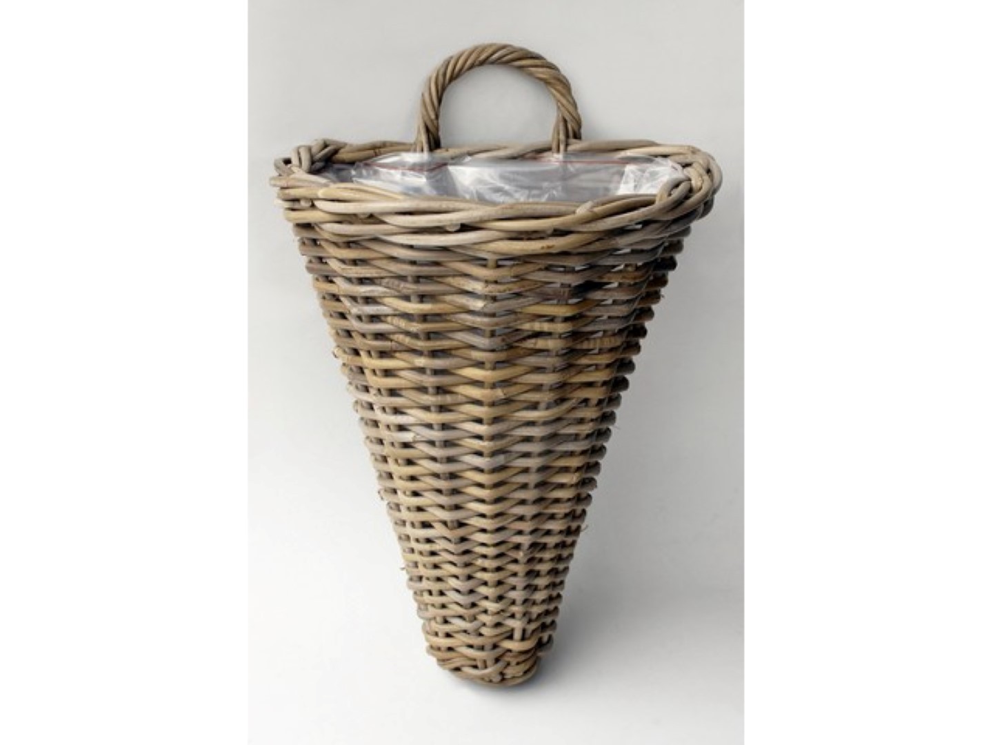Wandaufhänger Rattan Grau 25X22H32 cm