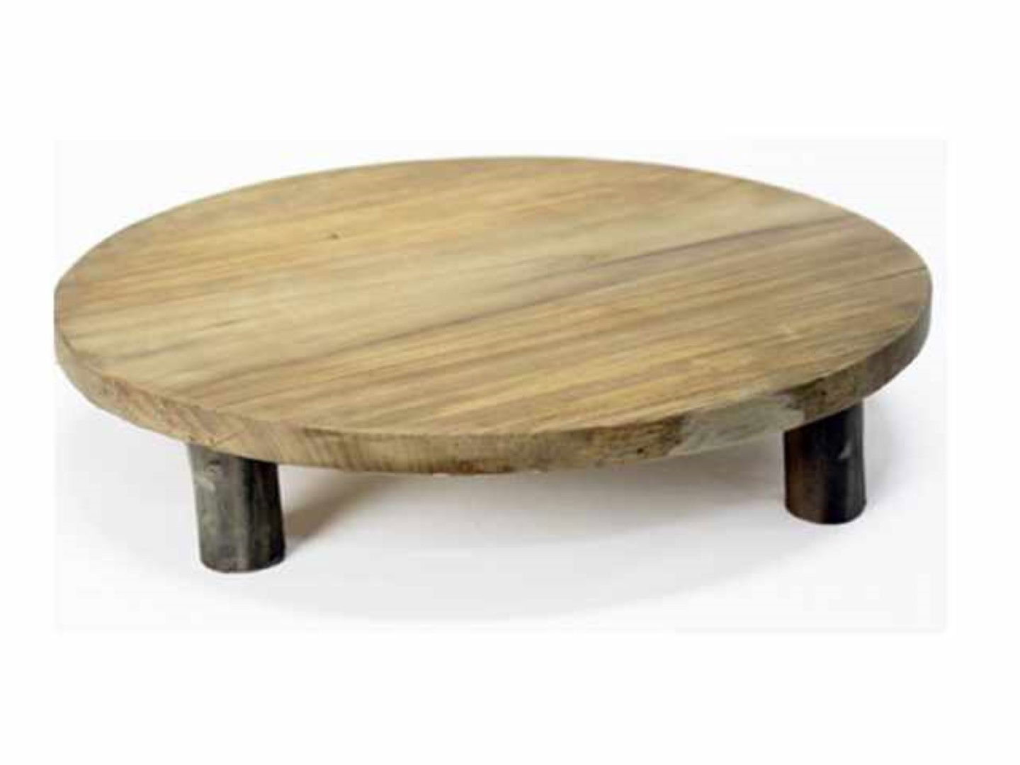 Plateau teak naturel d40h9 cm Van der Leeden